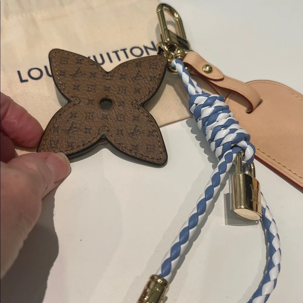 Authentic Louis Vuitton Monogram Lock and Bloom Bag Charm NEW - Picture 5 of 7